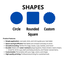 Load image into Gallery viewer, Custom Polypro Water-resistant Roll Labels