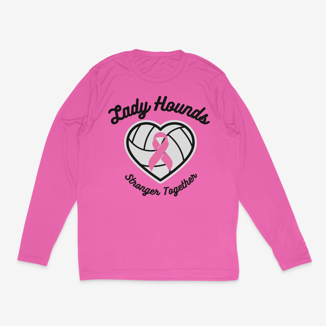 Lady Hounds Breast Cancer Sport Tek Dri-fit Long Sleeve